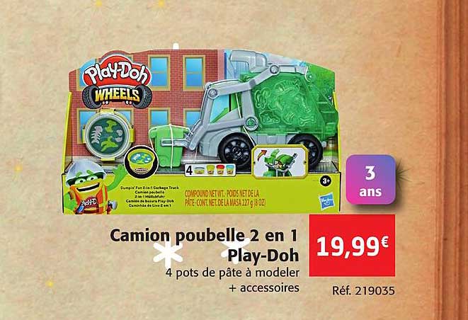 camion poubelle 2 en 1 play-doh