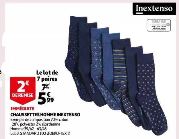 Chaussettes Homme Inextenso