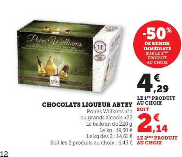 chocolats liqueur abtey