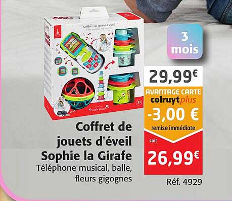 coffret de jouets d'éveil sophie la girafe