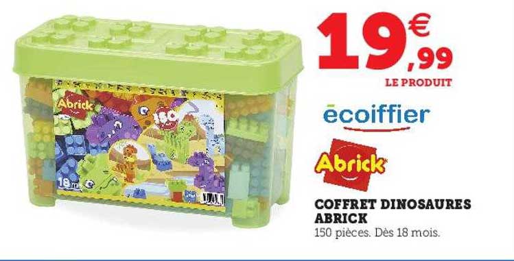 coffret dinosaures abrick écoiffier