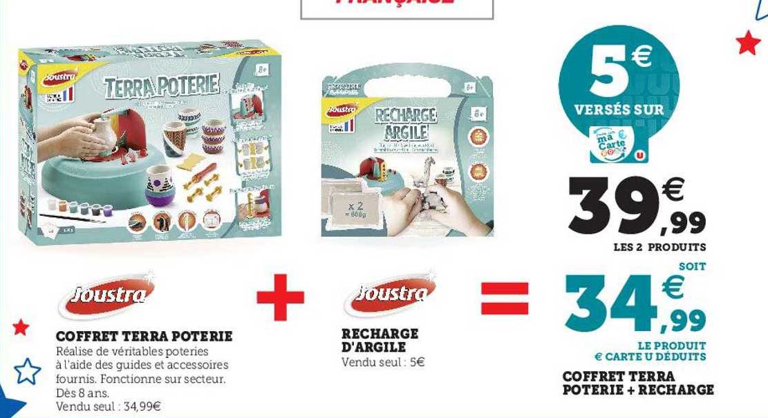 coffret terra poterie soustra, recharge d'argile soustra