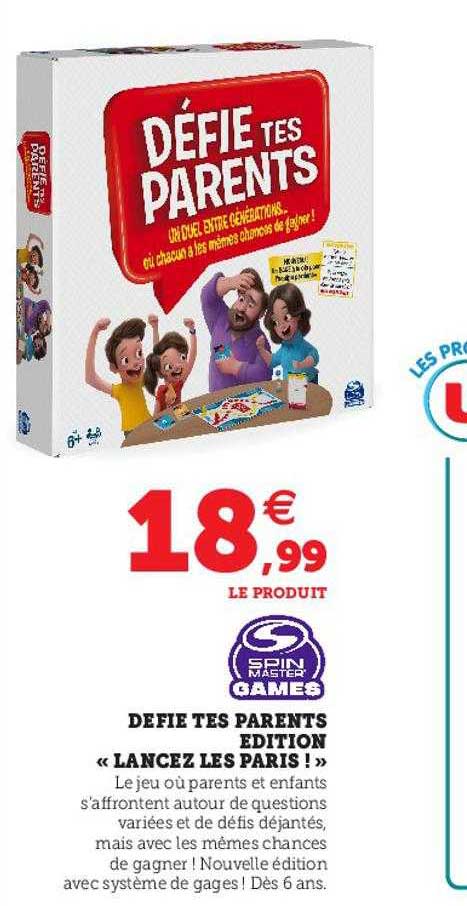 défie tes parents édition «lancez les paris!» spin master games