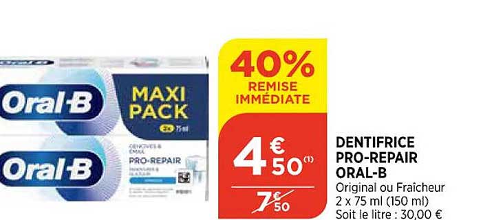Dentifrice Pro-repair Oral-b