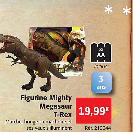 figurine mighty mégasaur t-rex