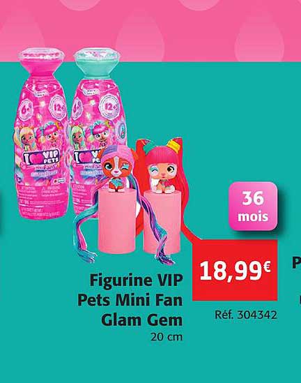 figurine vip pets mini fan glam gem