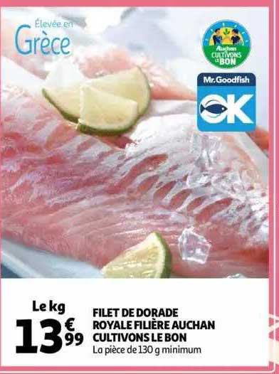 filet de dorade royale filière auchan cultivons le bon