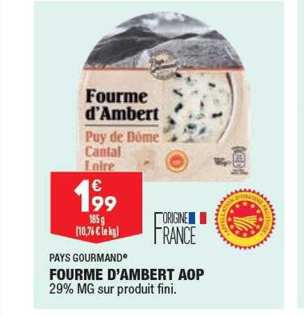 fourme d'ambert aop pays gourmand