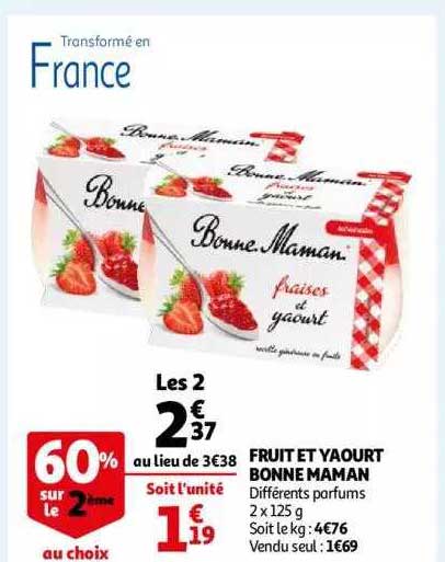 Fruit Et Yaourt Bonne Maman