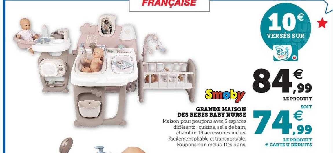 grande maison des bébés baby nurse smoby