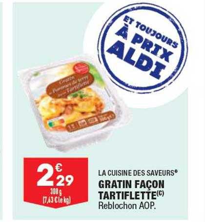 gratin façon tartiflette la cuisine des saveurs