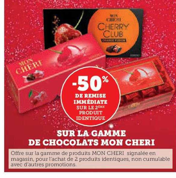 la gamme de chocolats mon chéri