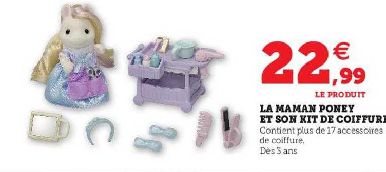 la maman poney et son kit de coiffure