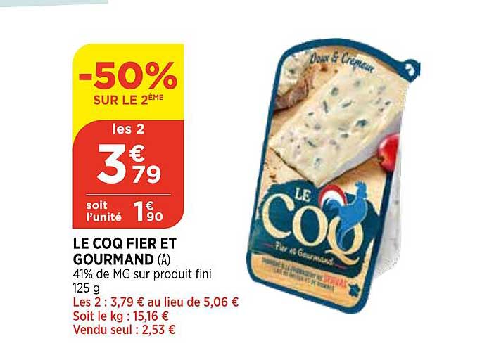 le coq fier et gourmand