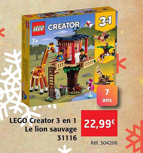 lego creator 3 en 1 le lion sauvage 31116