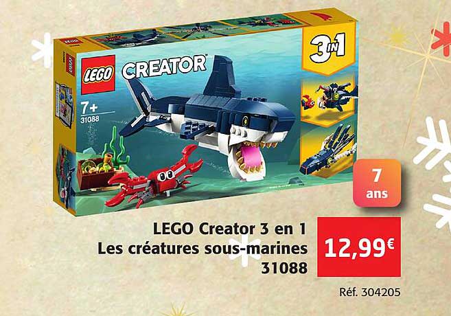 lego creator 3 en 1 les créatures sous-marines 31088