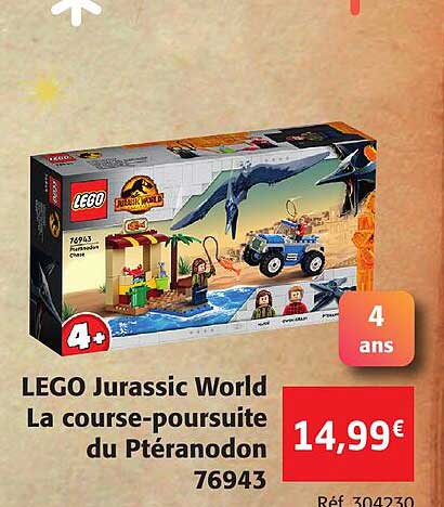 lego jurassic world la course-poursuite du ptéranodon 76943