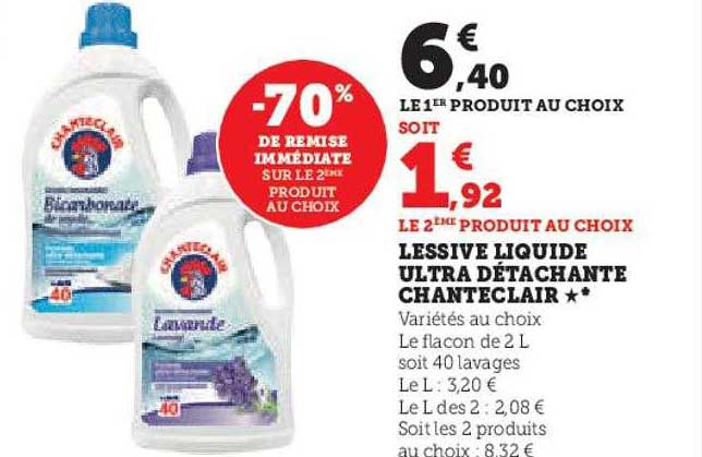 lessive liquide ultra détachante chanteclair