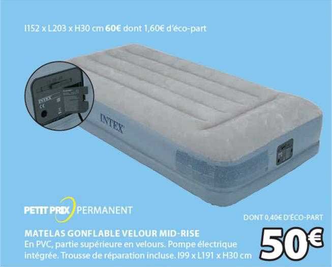matelas gonflable velour mid-rise