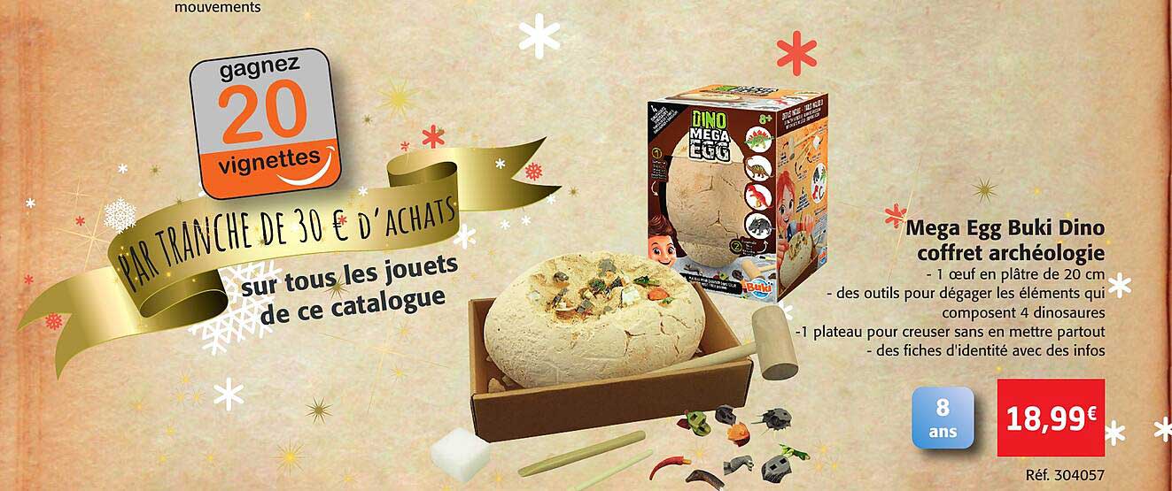 méga egg buki dino coffret archéologie