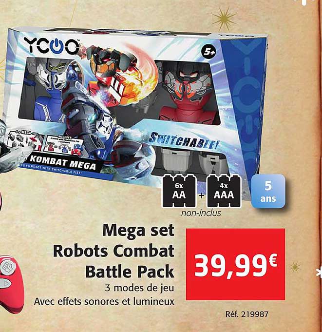 méga set robots combats battle pack