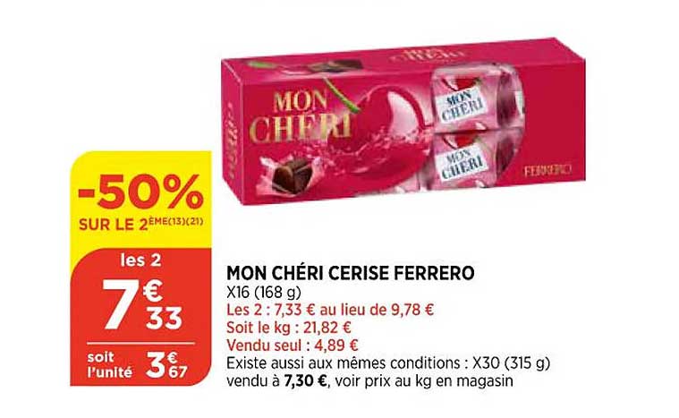 mon chéri cerise ferrero