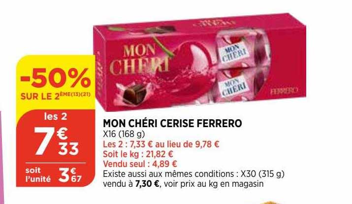 mon chéri cerise ferrero