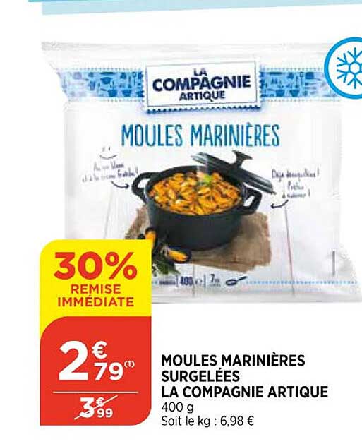 moules marinières surgelées la compagnie artique