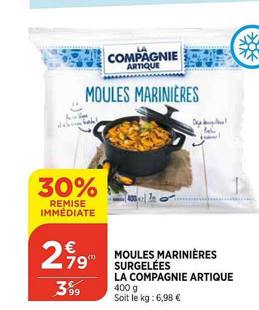 moules marinières surgelées la compagnie artique