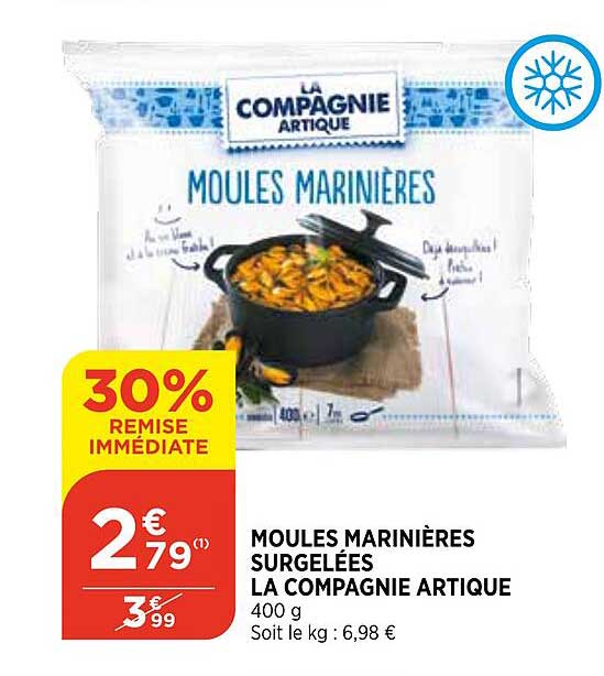 moules marinières surgelées la compagnie artique