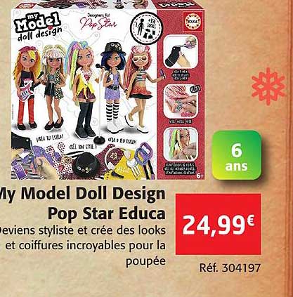 my model doll design pop star educa