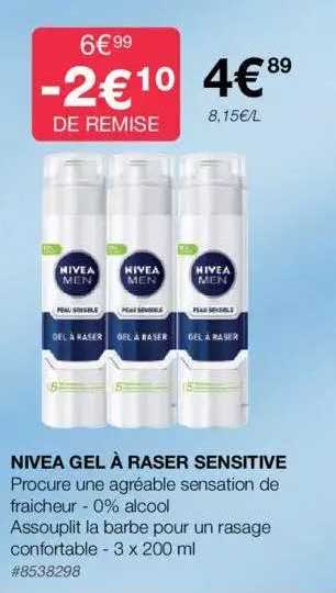 nivea gel à raser sensitive