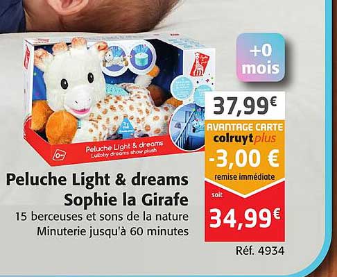 peluche light & dreams sophie la girafe