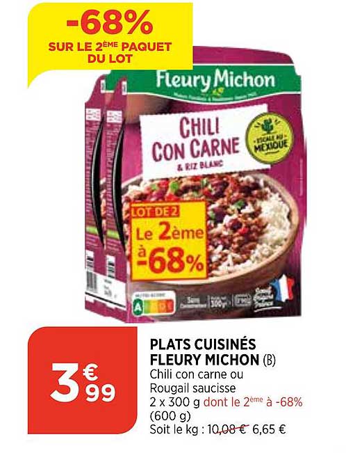 plats cuisinés fleury michon