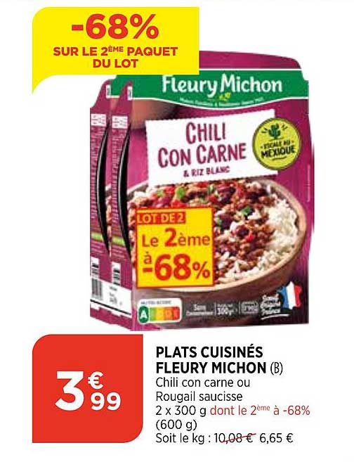 plats cuisinés fleury michon
