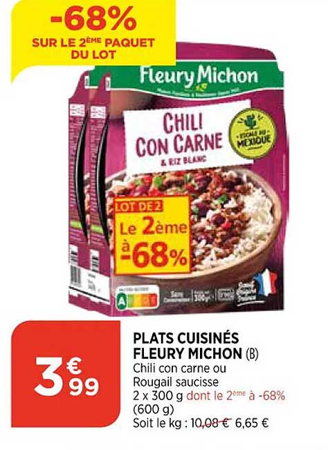 plats cuisinés fleury michon