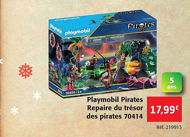 playmobil pirates repaire du trésor des pirates 70414