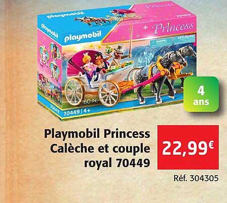 playmobil princess calèche et couple royal 70449