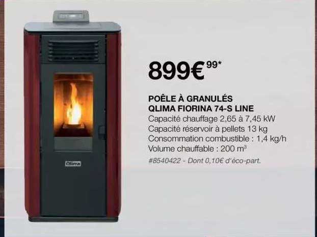 poêle à granulés qlima fiorina 74-s line