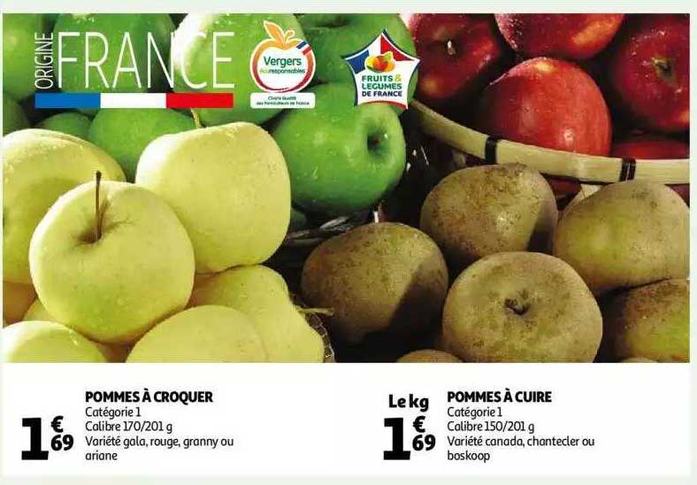 pommes à croquer, pommes à cuire