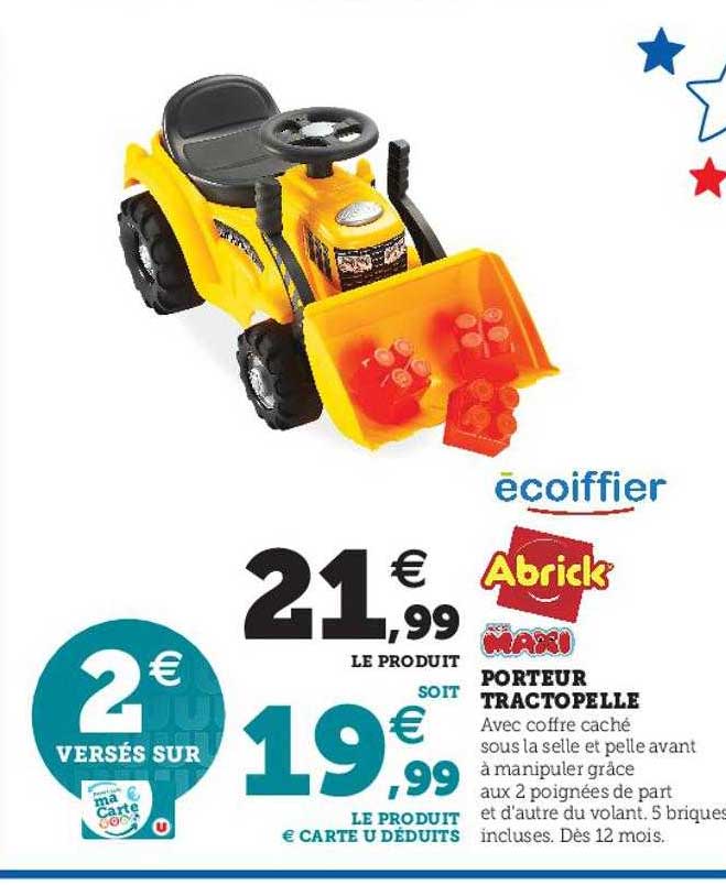 porteur tractopelle abrick écoiffier