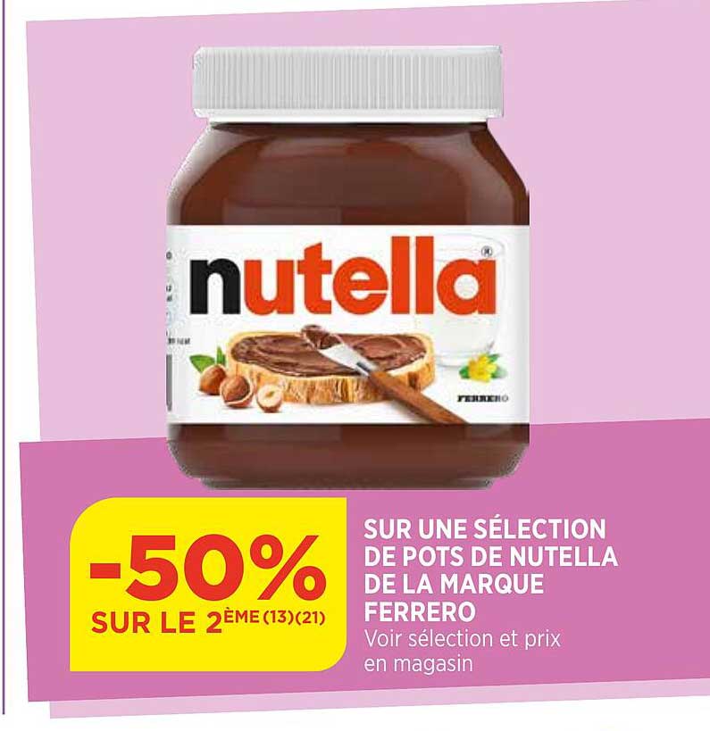 pots de nutella de la marque ferrero
