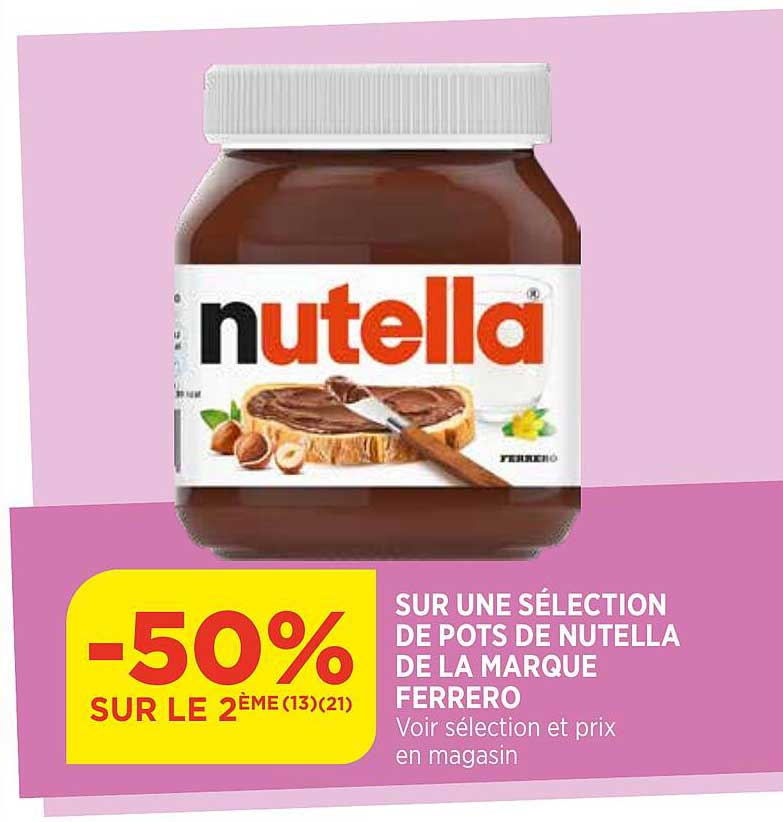 pots de nutella de la marque ferrero