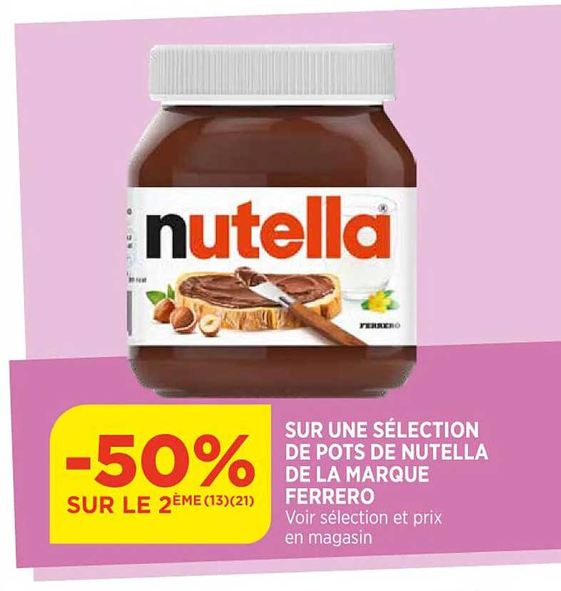 pots de nutella de la marque ferrero