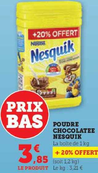 poudre chocolatée nesquik