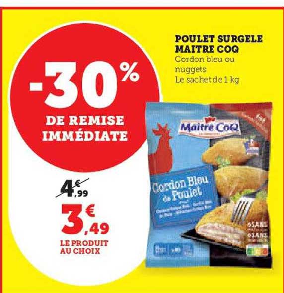 poulet surgelé maître coq