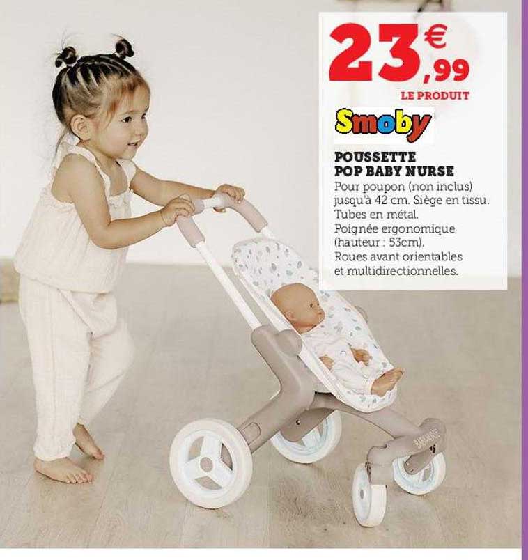 poussette pop baby nurse smoby