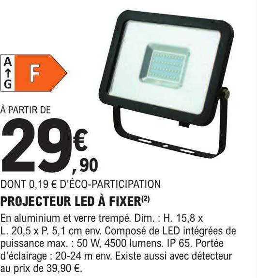 projecteur led à fixer