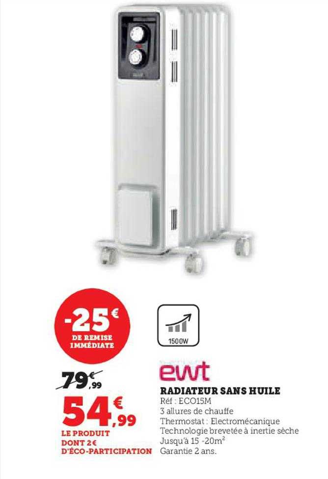 radiateur sans huile ewt
