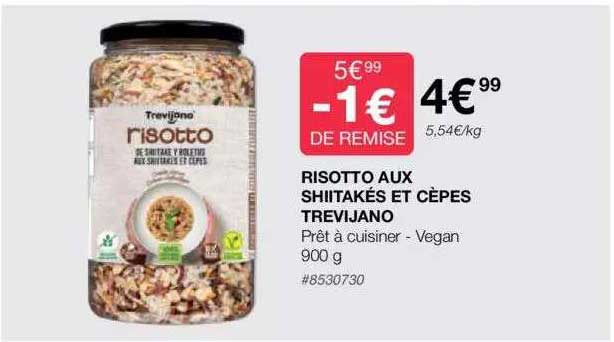 risotto aux shiitakés et cèpes trevijano